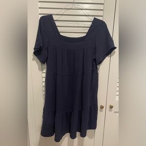 RAILS Navy Casual Short Sleeve Dress Size small but fit a medium like me:)